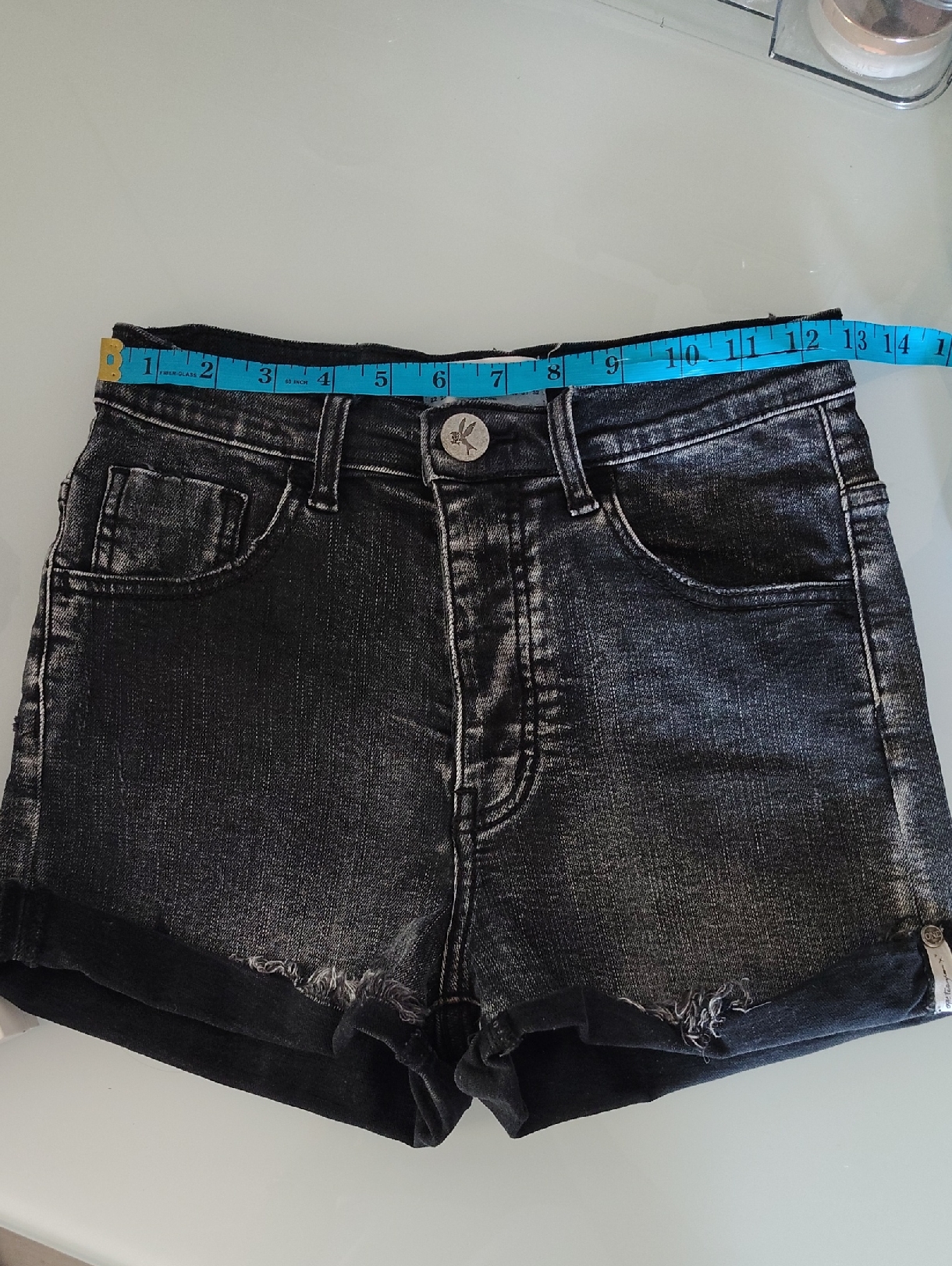 One Teaspoon Black High-Rise Denim Shorts 27